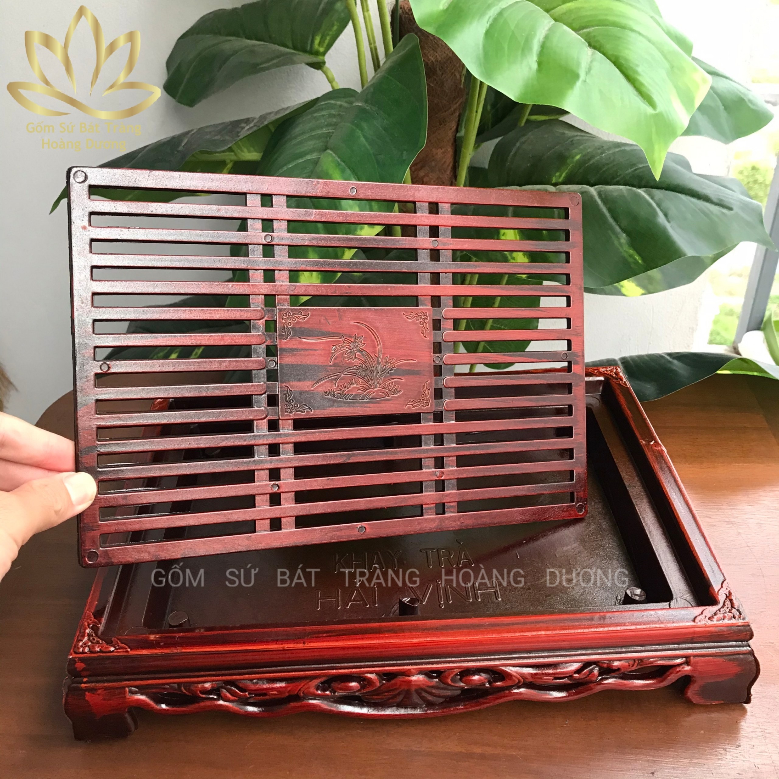 Khay trà giả cổ  32 x 23 x 5 cm
