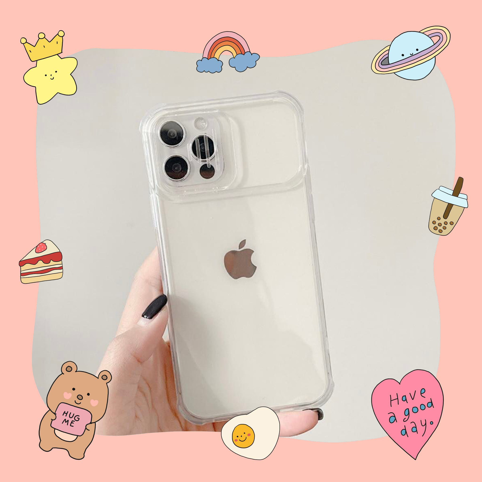Ốp iphone full viền trong bảo vệ camera tiện dụng