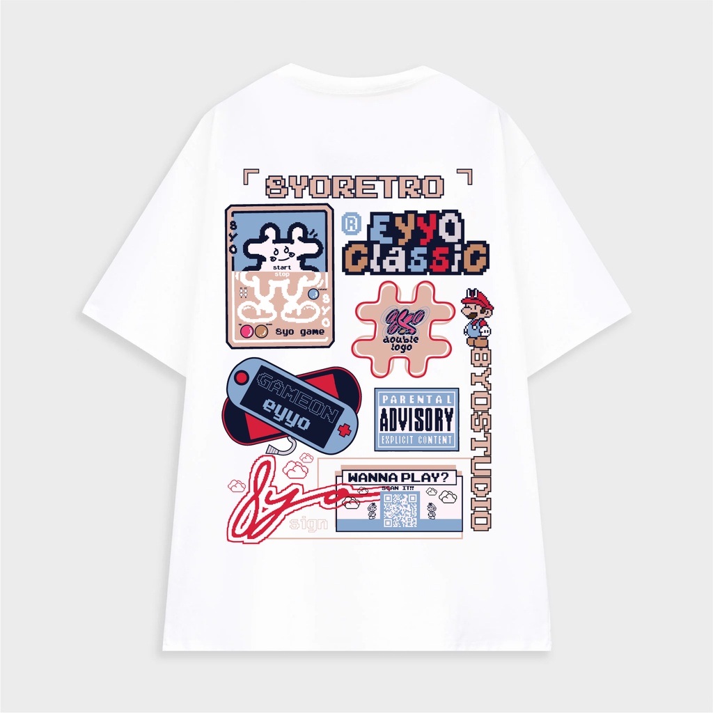 Áo thun 8yo retro classic tee ver2.0 - trắng luck