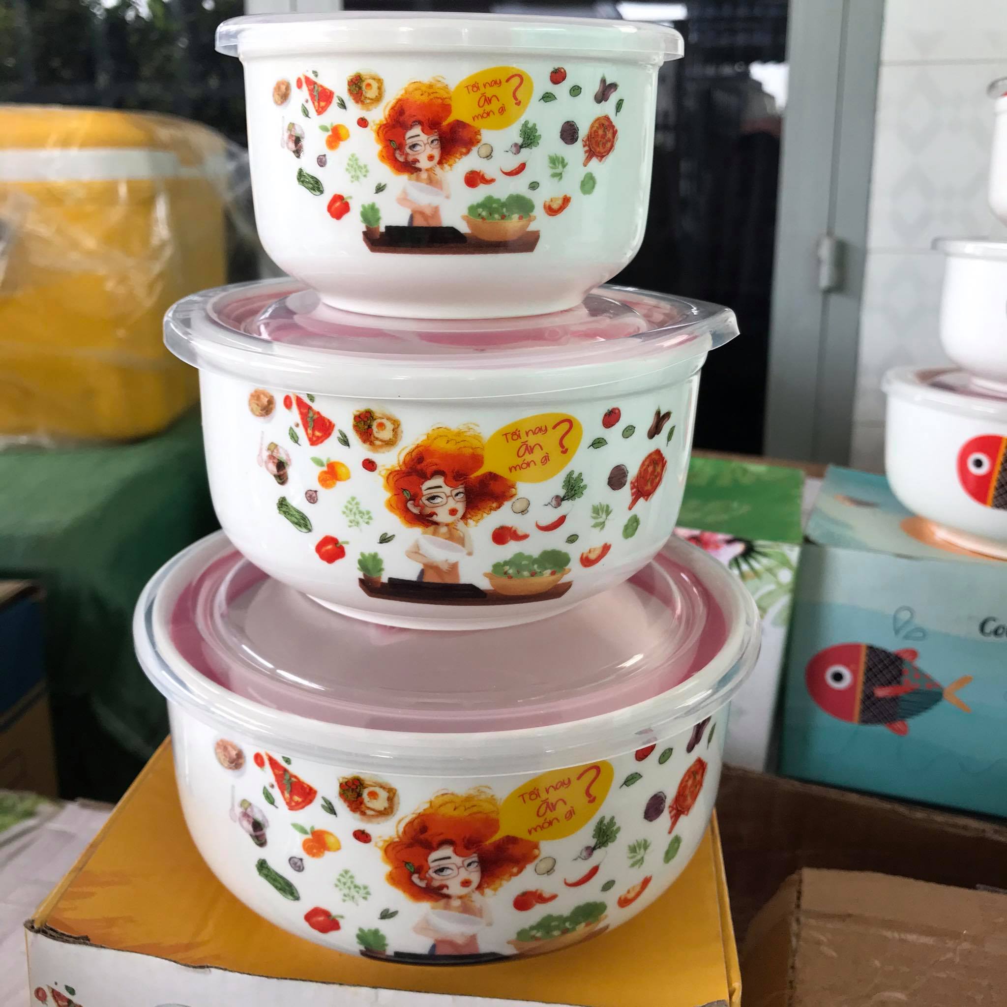 Bộ 2 thố có nắp hút chân không
