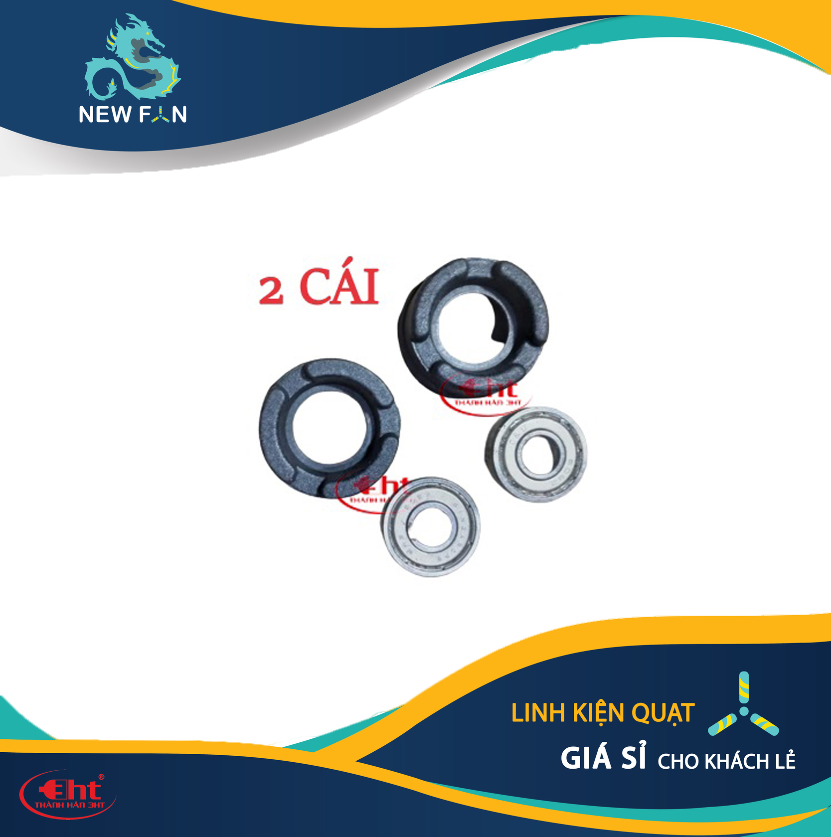 1 cặp Sơ Mi nhựa ép bạc đạn 608 cho moter