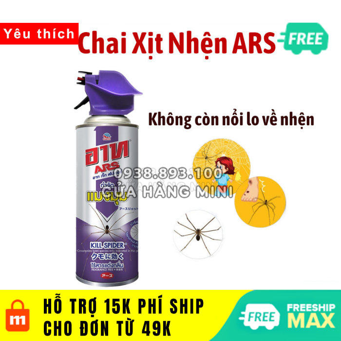 Chai (Bình) Xịt Nhện ARS Jet Spider 300ml Thái Lan