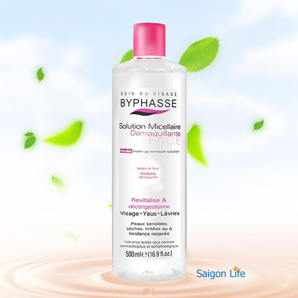[TẶNG BÔNG] Nước Tẩy Trang Byphasse Micellar Make-up Remover Solution 500ml