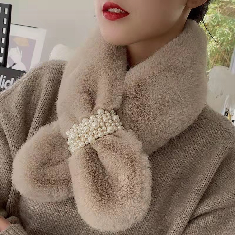 Khăn Lông Choàng Cổ Nữ Mùa Đông (Đính hạt)