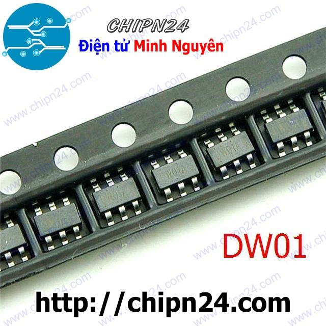 [5 con] (SOP) IC Dán DW01 SOT-23-6 (SMD) (DW01D DW01A DW01AK)