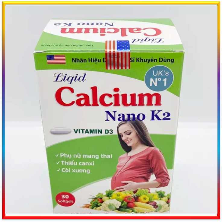 viên uống bà bầu liquid calcium nano k2 aquamin f , giúp bổ sung canxi 5