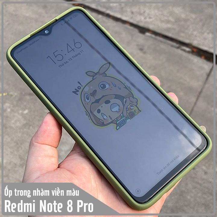 Ốp lưng cho Xiaomi Redmi Note 8 Pro trong nhám viền màu