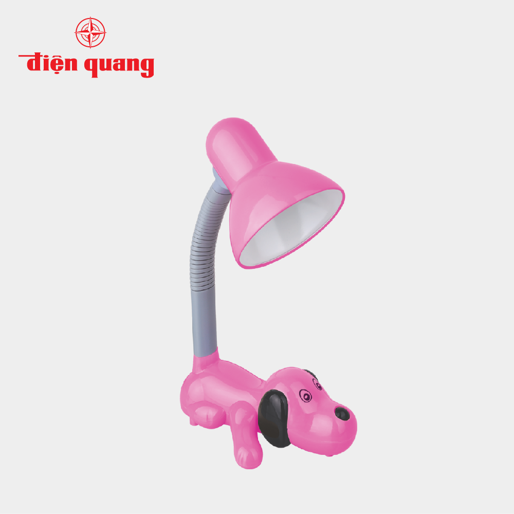 Đèn bàn Điện Quang ĐQ DKL06 BW (kiểu con chó, hồng, bóng ánh sáng vàng, cắm điện trực tiếp)