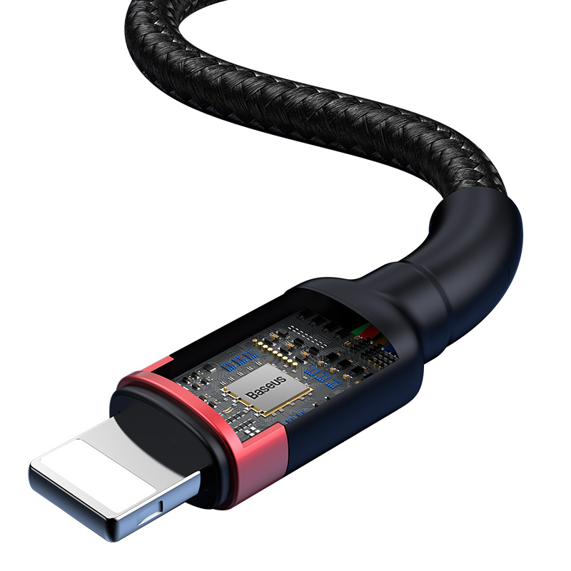 Cáp sạc nhanh Lightning Baseus Cafule USB + Type-C 2-in-1 PD dual input (USB+Type-C) sạc nhanh 2.4A công suất 18W hỗ trợ truyền dữ liệu