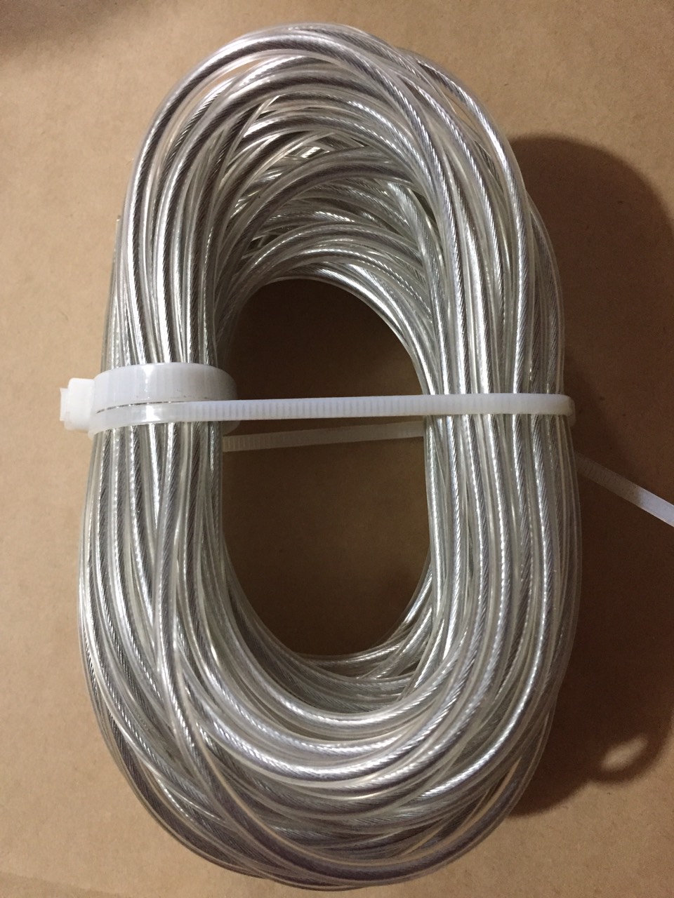 Dây cáp bọc nhựa phi 3mm - 4mm - 5mm - 6mm, Dây phơi cáp lụa bọc nhựa không han rỉ