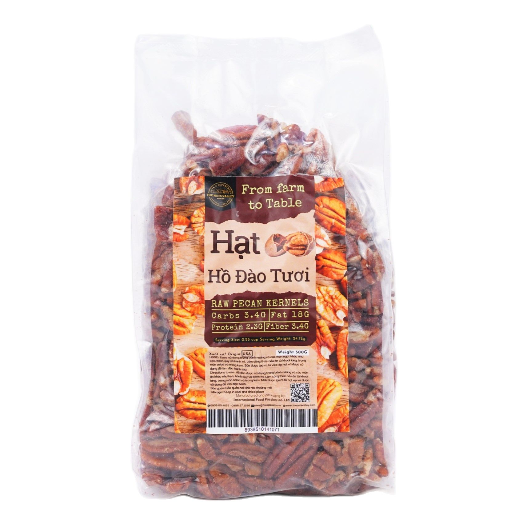 Hạt Hồ Đào Nhân - PECAN KERNEL The Nuts Valley