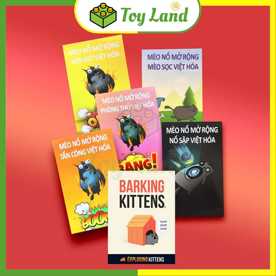 [Tiện Lợi] Bài Mèo Nổ Việt Hóa Exploding Kittens Board Game 56 Lá Chất Giấy Dày Chống Nước