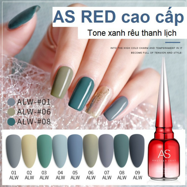 [HCM]Sơn gel As mã ALW 15ML - chai đỏ