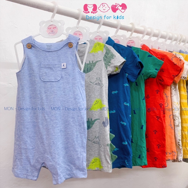 (Size 6-9m) (Link 2) Bộ body đùi romper xuất dư Car.ter's cho bé trai (chọn mẫu)