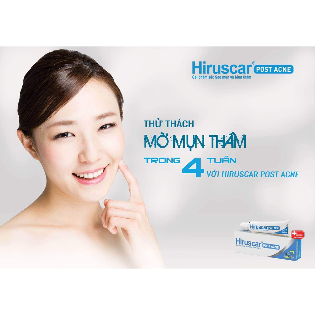 HIRUSCAR POST ACNE (TUÝP 5/10gr) - GEL LÀM MỜ SẸO VÀ THÂM MỤN [Hirusca, post acnes, postacne]