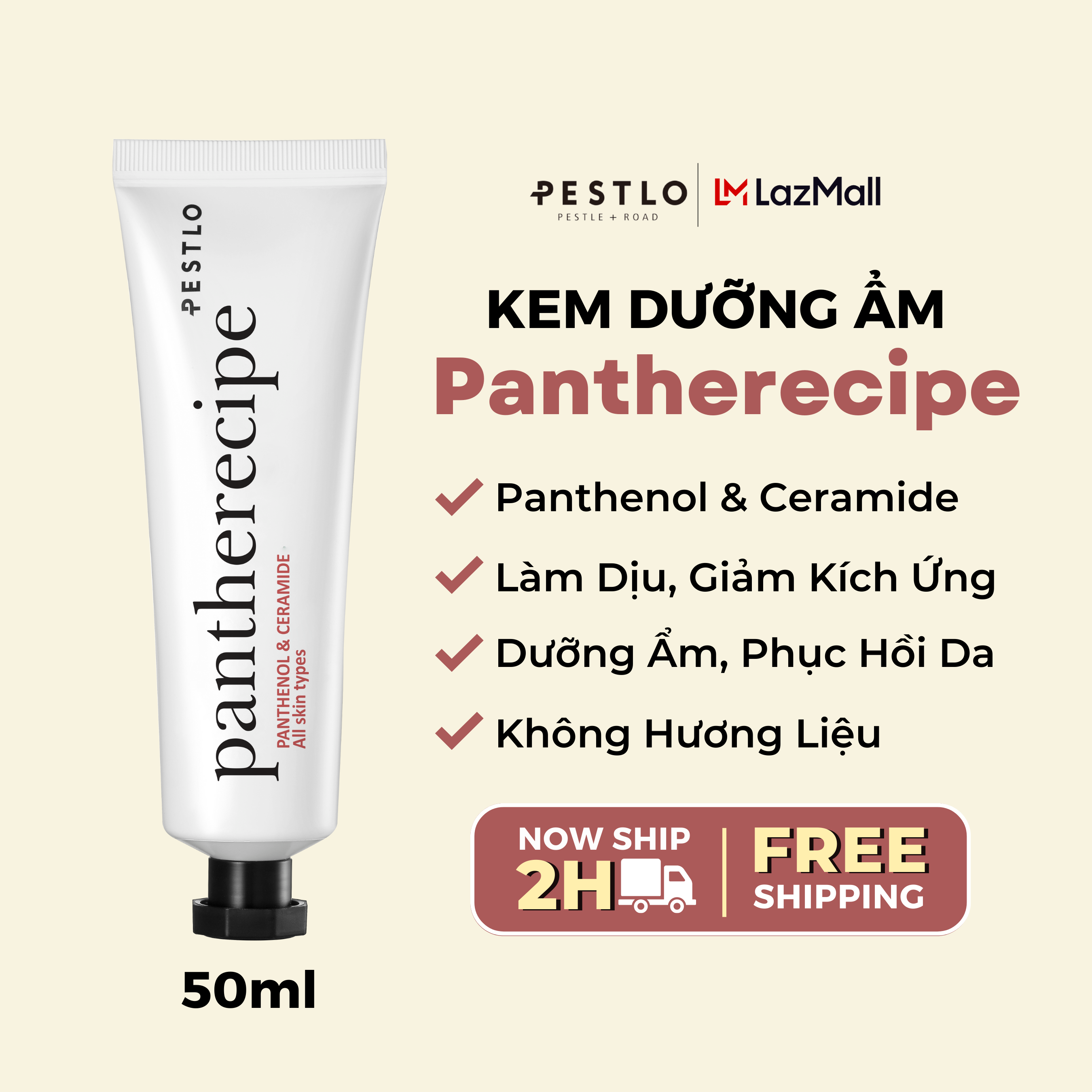 Kem dưỡng ẩm PESTLO Panthenol & Ceramide