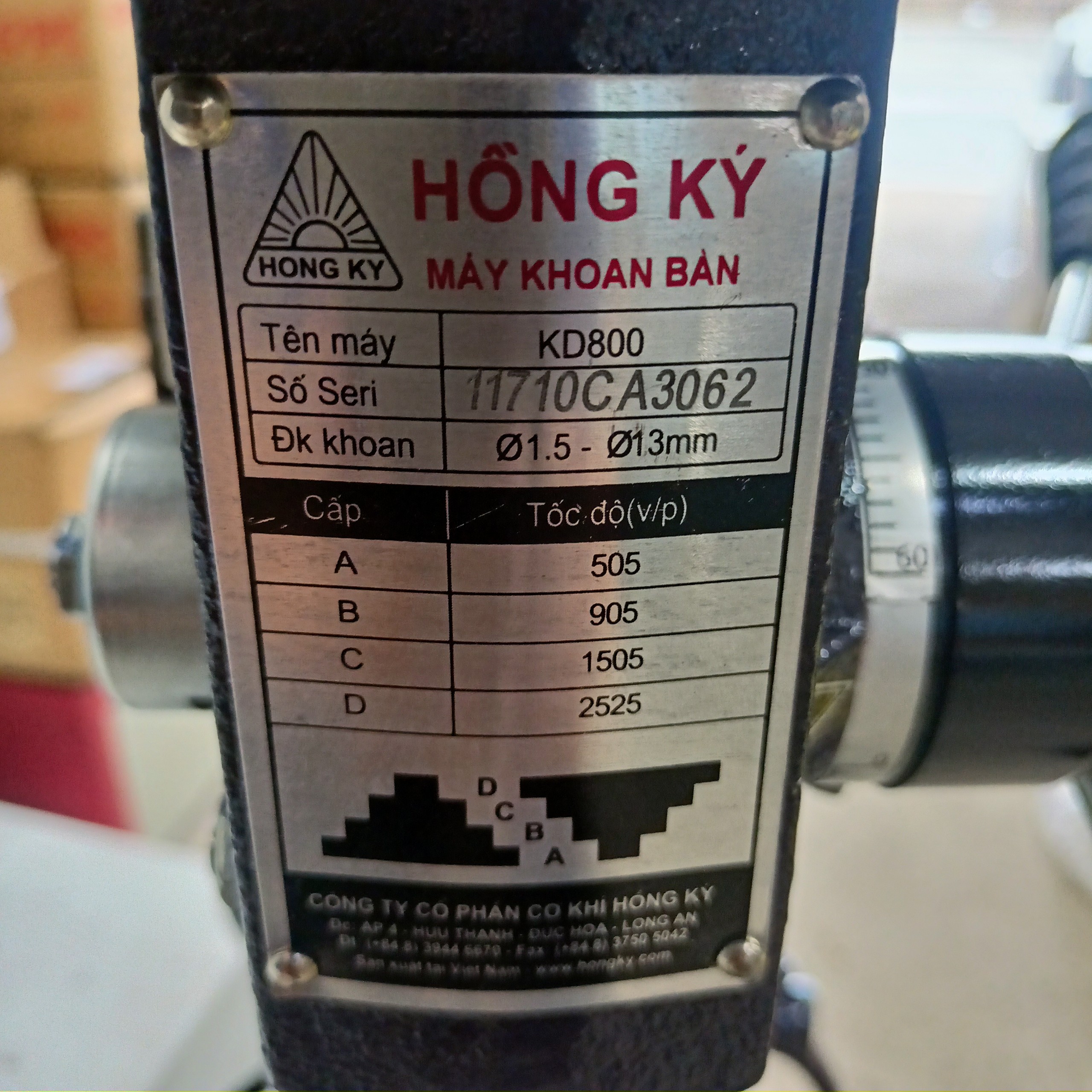 Máy khoan bàn 800mm HỒNG KÝ - KD800