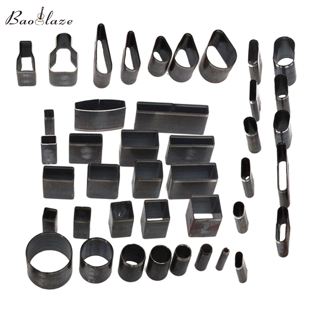 Baoblaze 39x Leather Hole Hollow Punch Cutter Tool Leather Craft Set DIY for Handmade