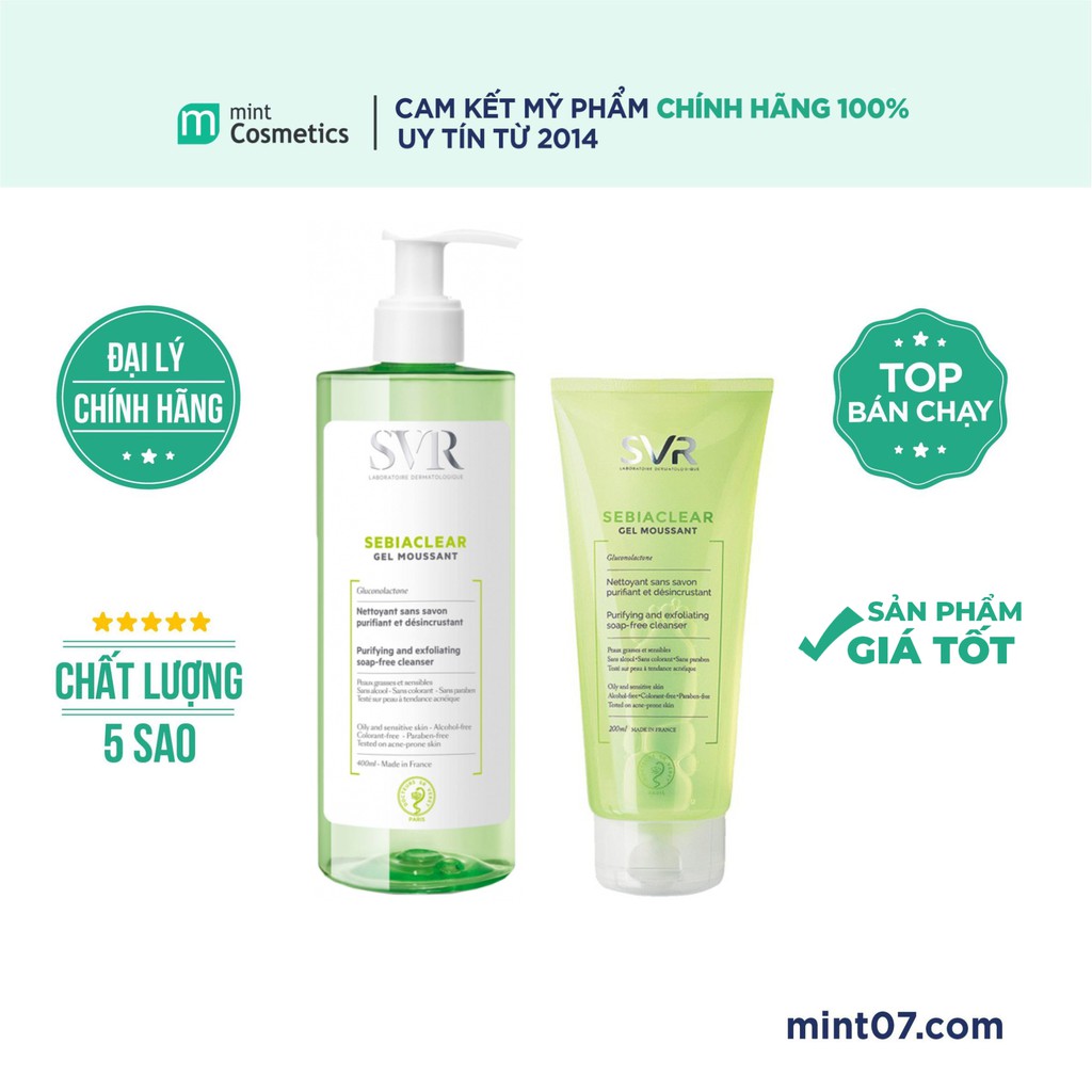 Sữa Rửa Mặt SVR Sebiaclear Gel Moussant