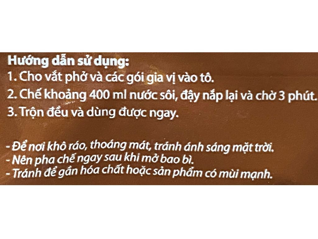 phở gà Cung Đình Hà Nội 68g thùng 30 gói