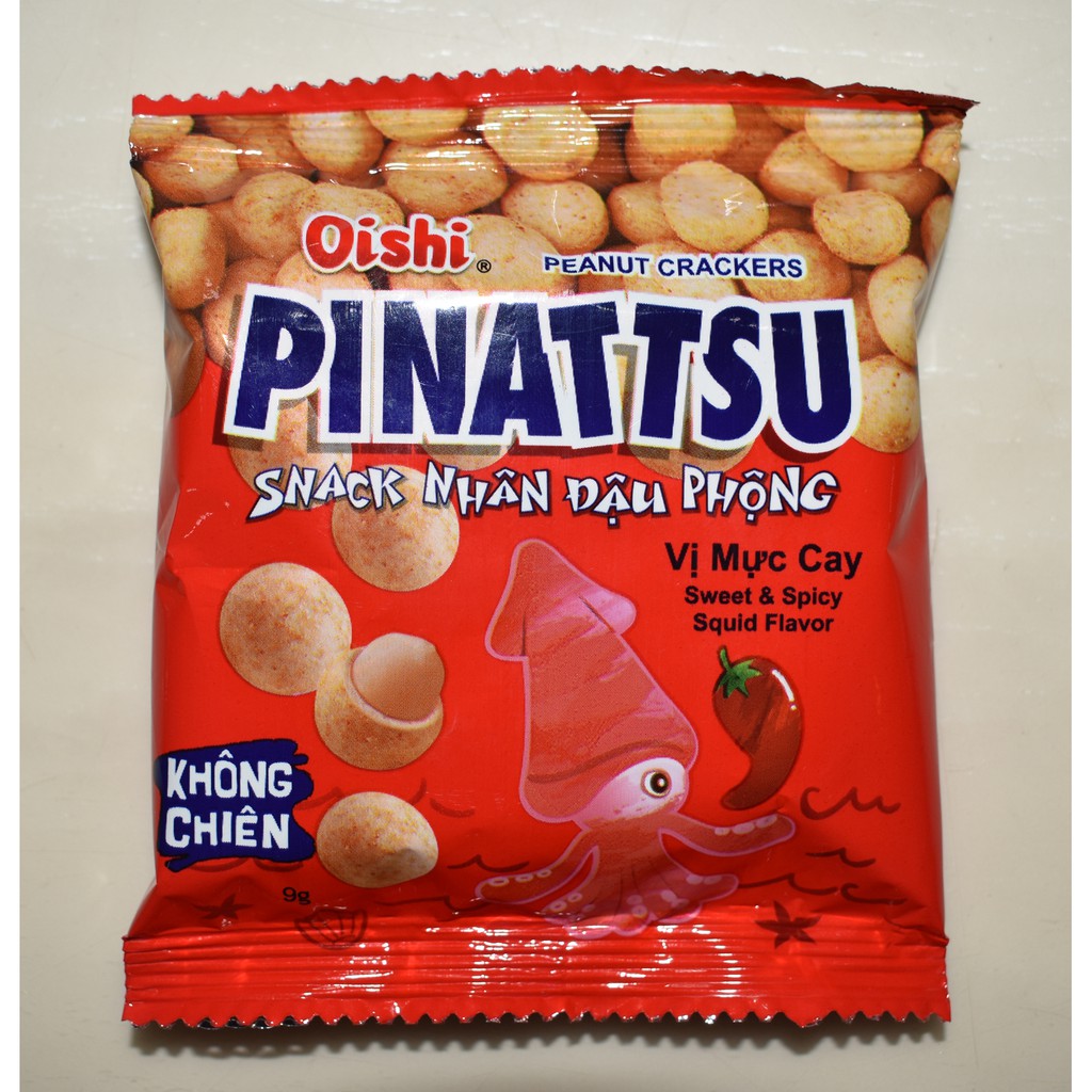 Combo 10 gói Snack Đậu Phộng Siêu Xốp Pinatasu Oishi