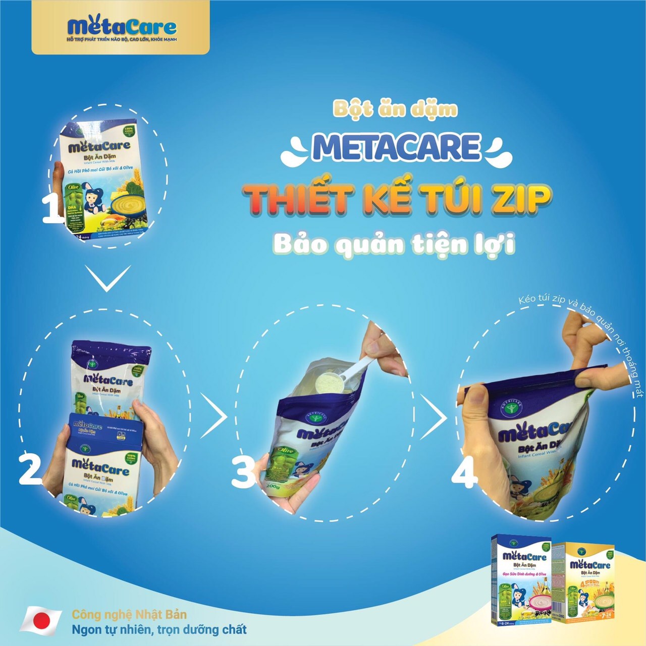 Bột ăn dặm Nutricare Metacare đủ các vị (200g)