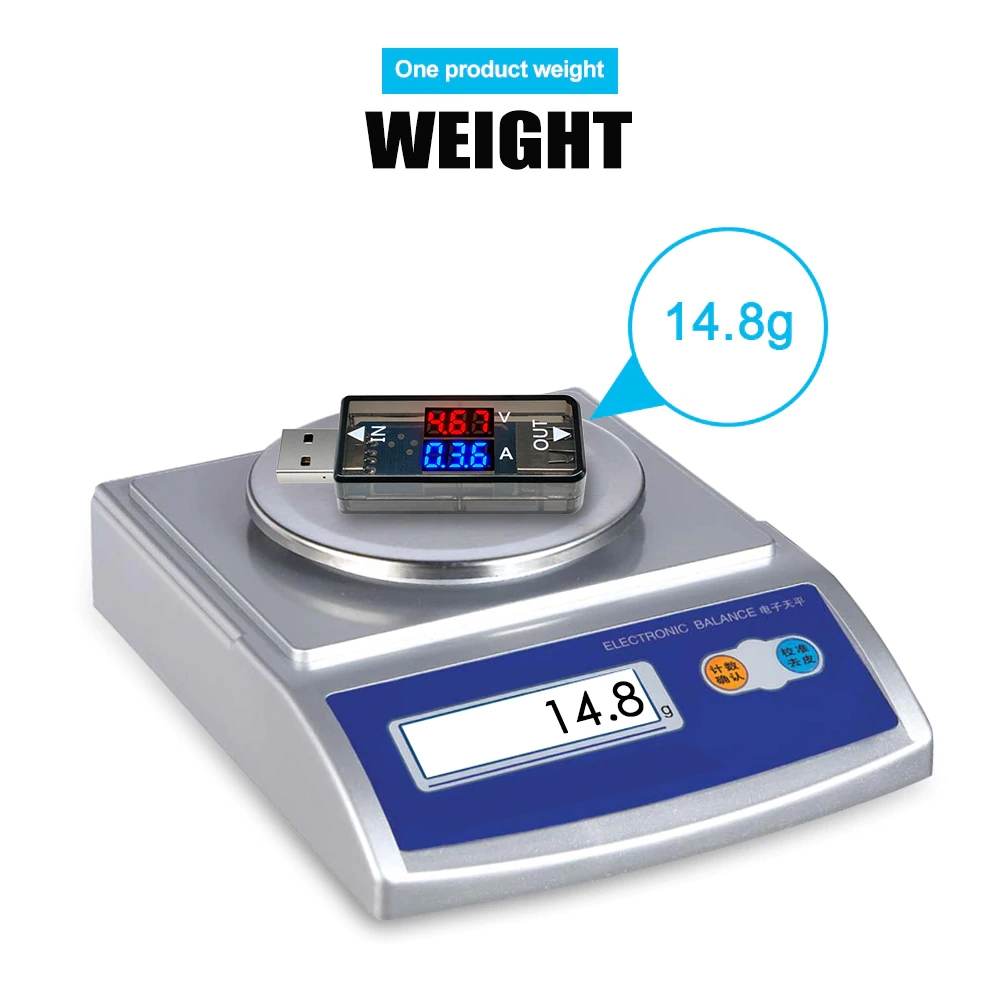 USB Voltage Current Meter Display Volt Ampere Safety Control , amperage charging current source meter when charging battery