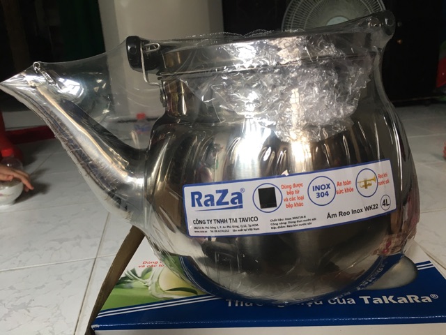 Ấm reo inox 304 RAZA 4L , 5L