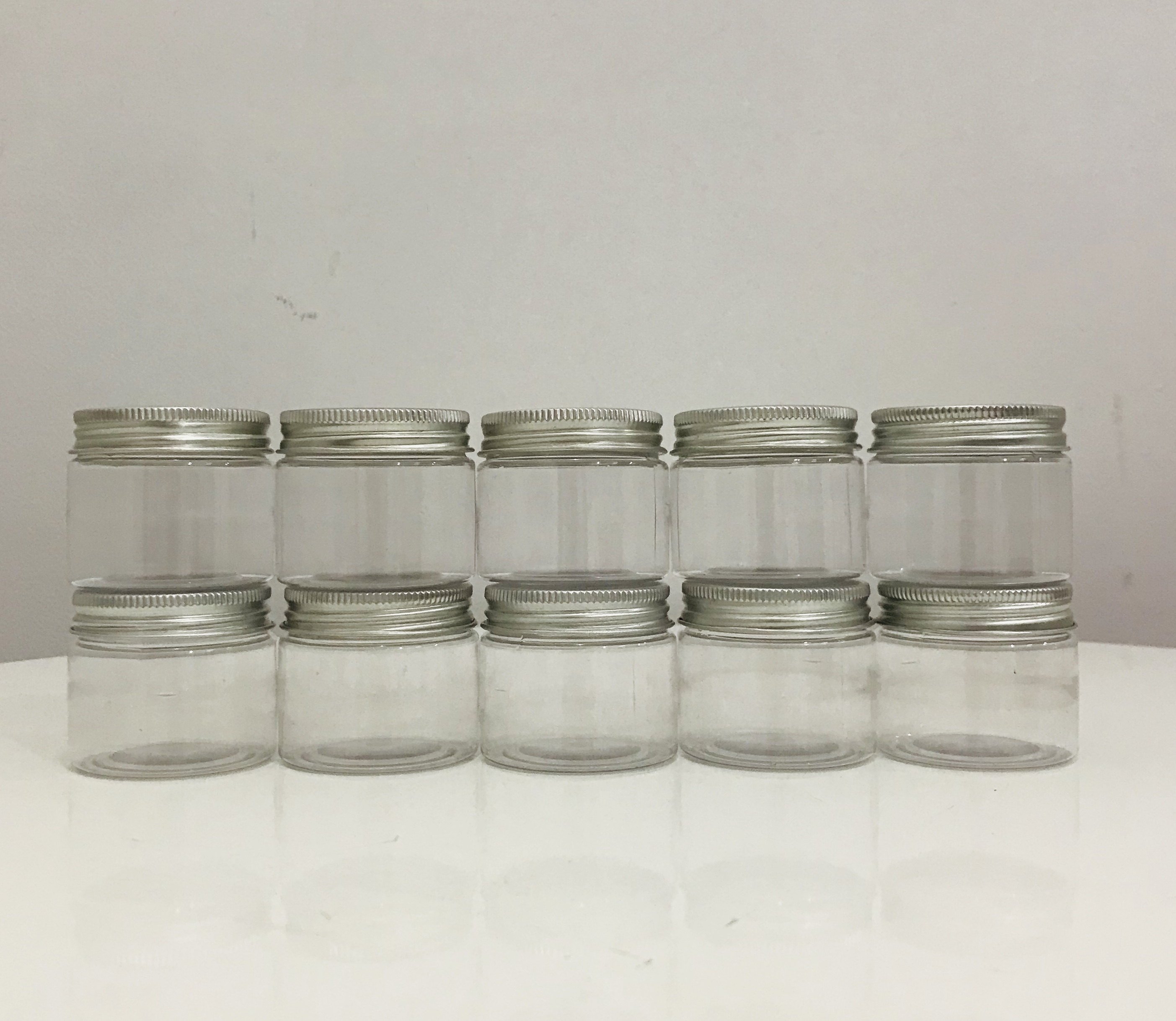 10 HỦ NHỰA 50GR - 10 HỦ NHỰA NẮP NHÔM 50GR  - 10 CÁI HỦ PET 50GR - HỦ NHƯA TỐT - HỦ NHỰA ĐẸP