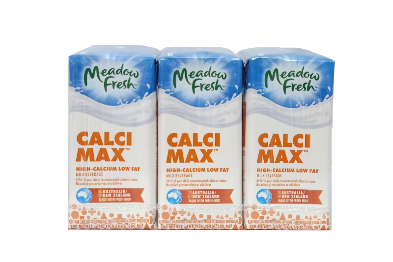 HCMDate T03.2022 Sữa tươi Meadow Fresh max canxi hộp 200ml thùng 24 hộp