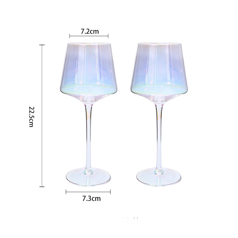 2PCS champagne glass European style lead-free crystal glass red wine glass
