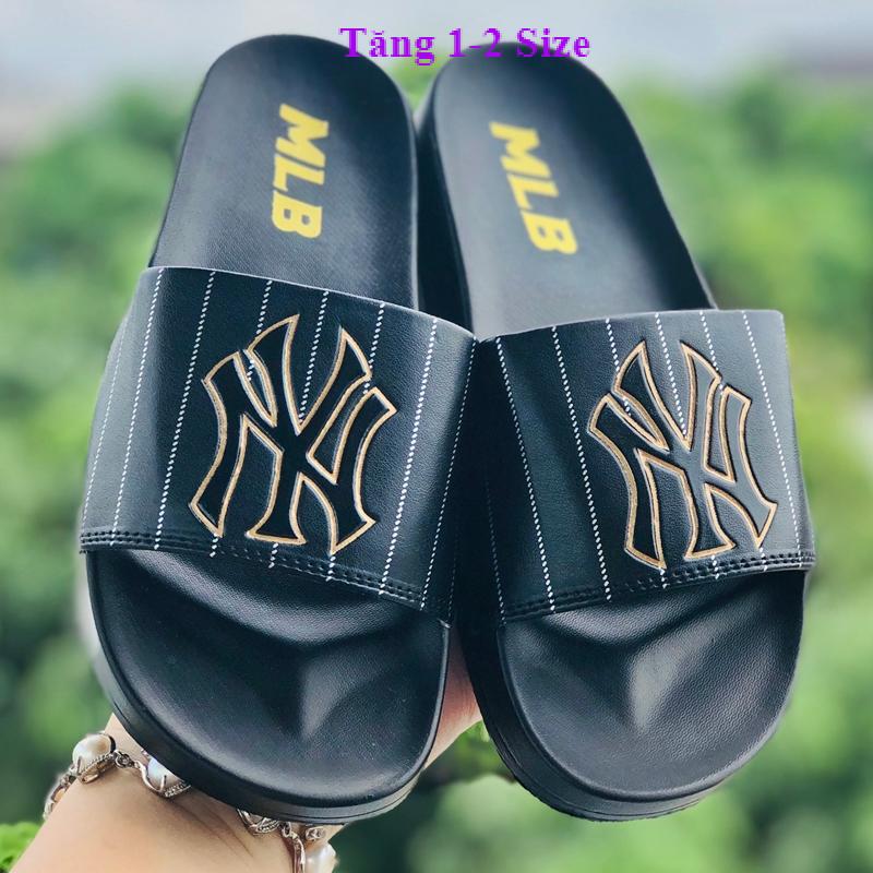 Dép unisex 𝐌𝐋𝐁 𝐍𝐘❤️FREESHIP + TẶNG VỚ Cao Cấp  dép mlb quai ngang thể thao nam nữ hot trent, kèm tem tag mác đầy đủ, mlb gv Ny trơn