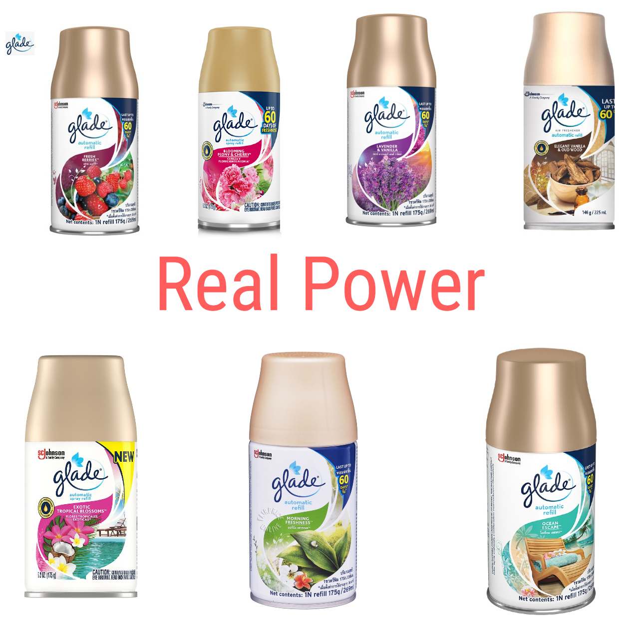 [HCM] Bình (Lõi) Xịt Phòng Tự Động GLADE (9 mùi hương) (NK Thailand)