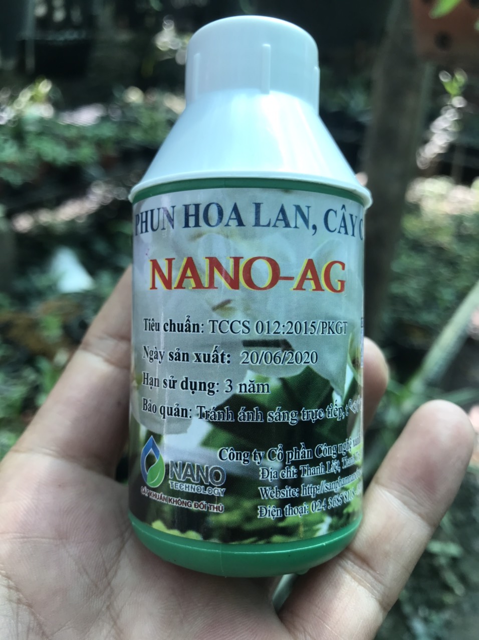nano bạc đồng cho hoa lan cây cảnh, chai 100ml