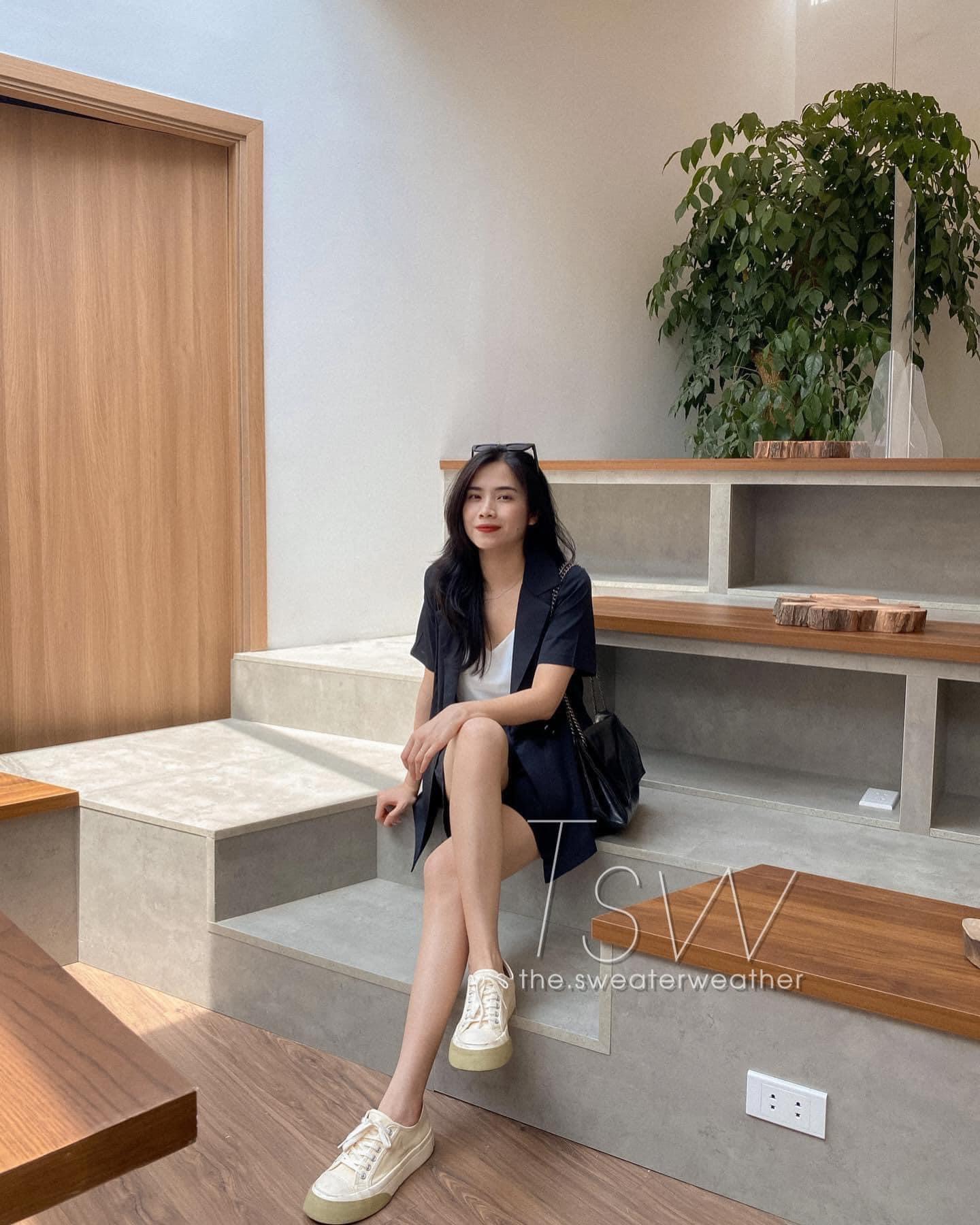 Set Áo Blazer Cộc Tay Kèm Quần Short Chất Voan