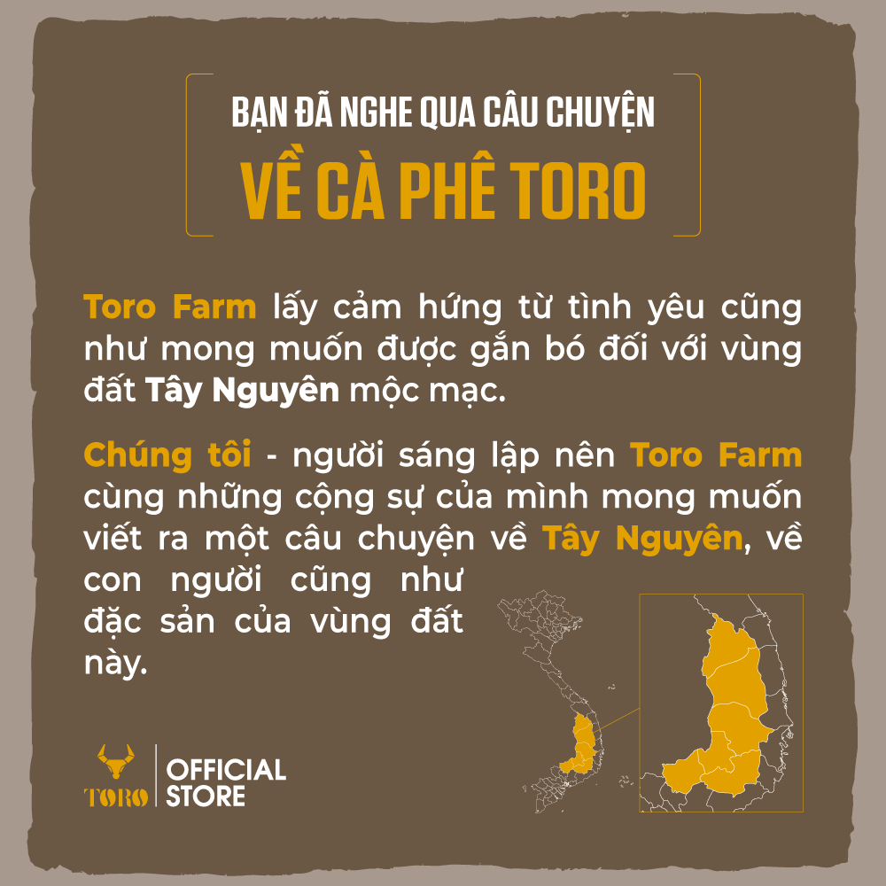 [250GR] Cà Phê Bột Toro Robusta Honey Nguyên Chất 100% | TORO FARM