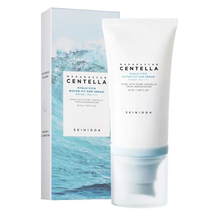 Kem Chống Nắng Skin1004 Madagascar Centella Air Fit Suncream Plus - Light - Hyalu-Cica Water-Fit Sun Serum SPF50/30+ 50m