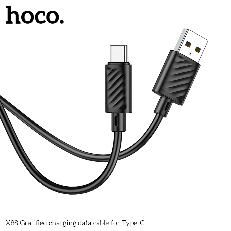 Dây cáp sạc điện thoại chân Type-C, Micro, Lighning x88