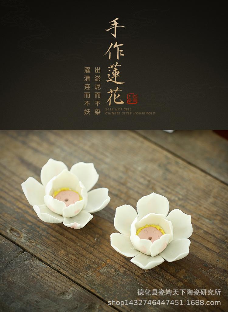 [HCM]Lư hương hoa sen gốm trang trí Decor