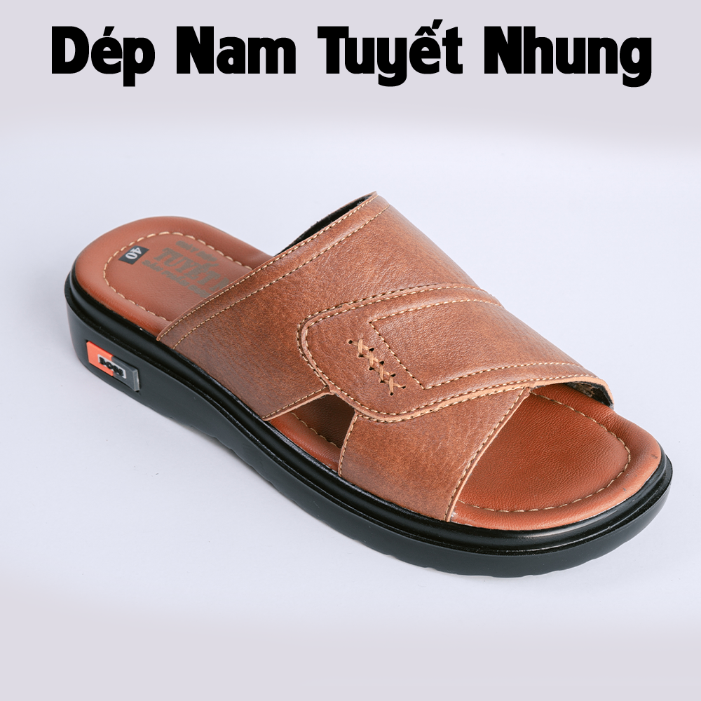 Dép nam đế cao 3cm màu đen/nâu