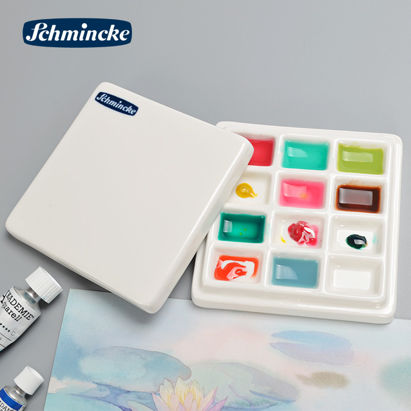 Palette sứ pha màu schmincke (12 ô)