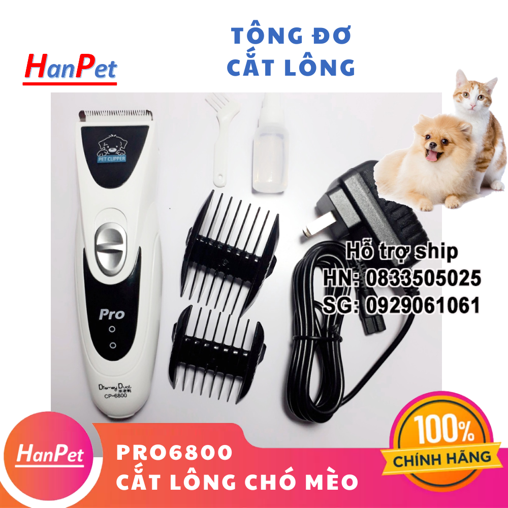 Tông đơ cắt lông chó mèo Pro 6800 bảo hành 6 tháng