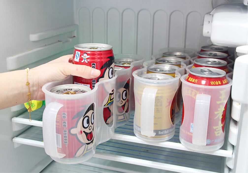 KHAY 4 NGĂN ĐỰNG LON NƯỚC TIẾT KIỆM KHÔNG GIAN