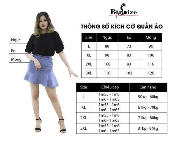 MẬP BIGSIZE (50-90KG) ĐẦM ĐEN CỔ TRẮNG RÚT DÂY EO