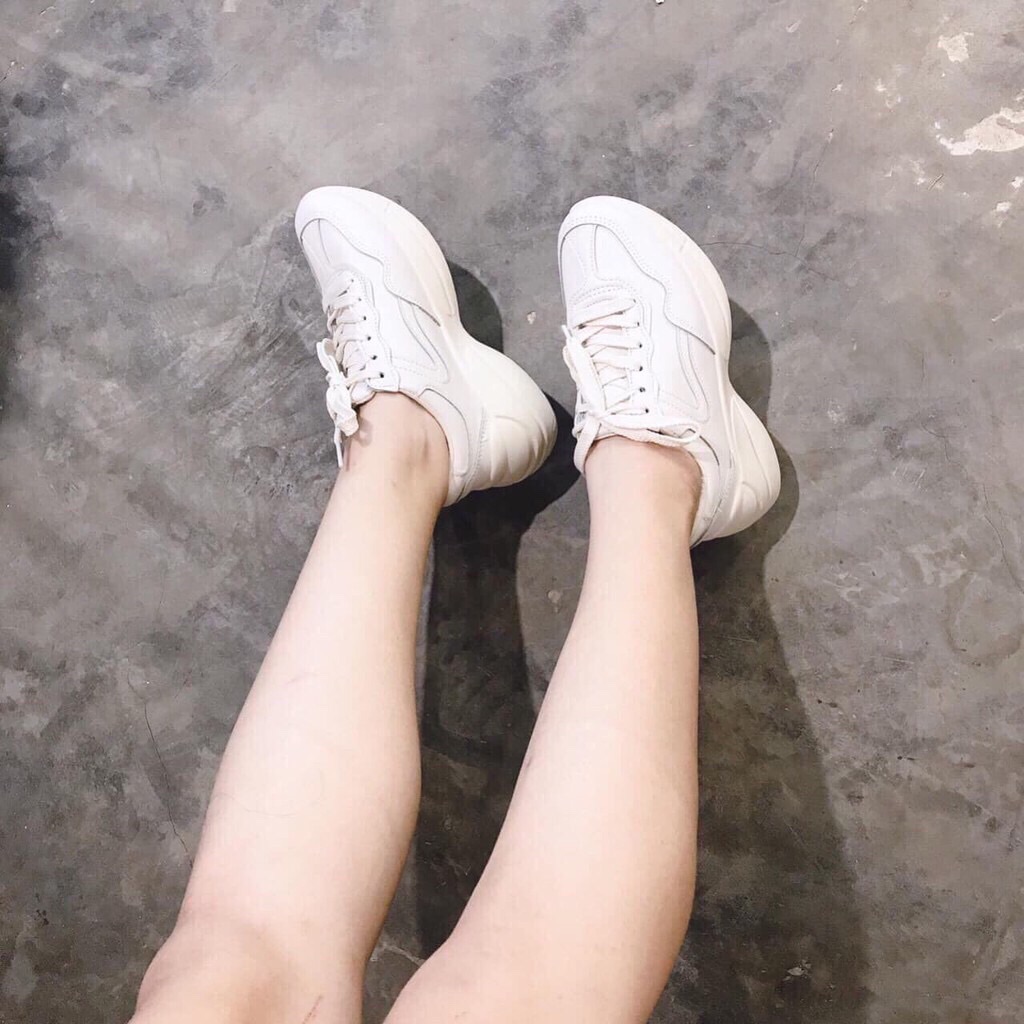 [TẶNG HỘP] Giày thể thao nam nữ gu xi TRƠN KEM