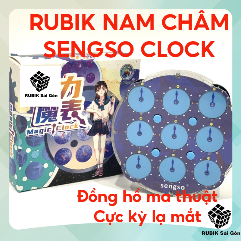 Rubik Biến Thể Đồng Hồ Nam Châm Ma Thuật Cao Cấp Rubic Clock ShengShou Magnetic Sáng Tạo Đẹp Mắt Xoay Trơn Giá Rẻ