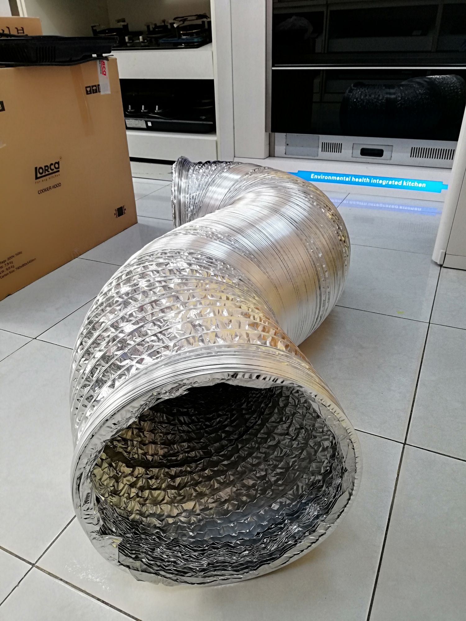 Ống bạc máy hút mùi D250mm x 1m