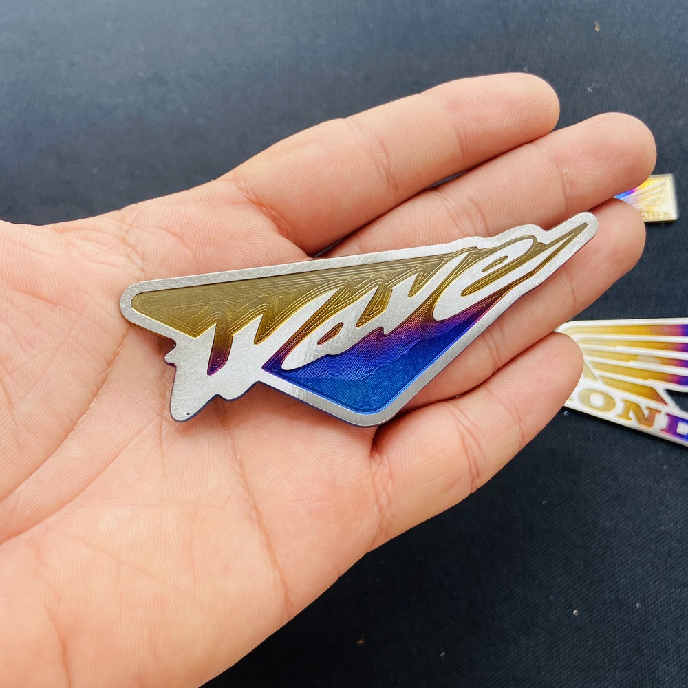 1 Tem Titanium Dán Mặt Nạ Xe Wave Titan 100% , Tem Titan Logo Dùng Trang Trí Xe Máy HONDA Giá Sỉ