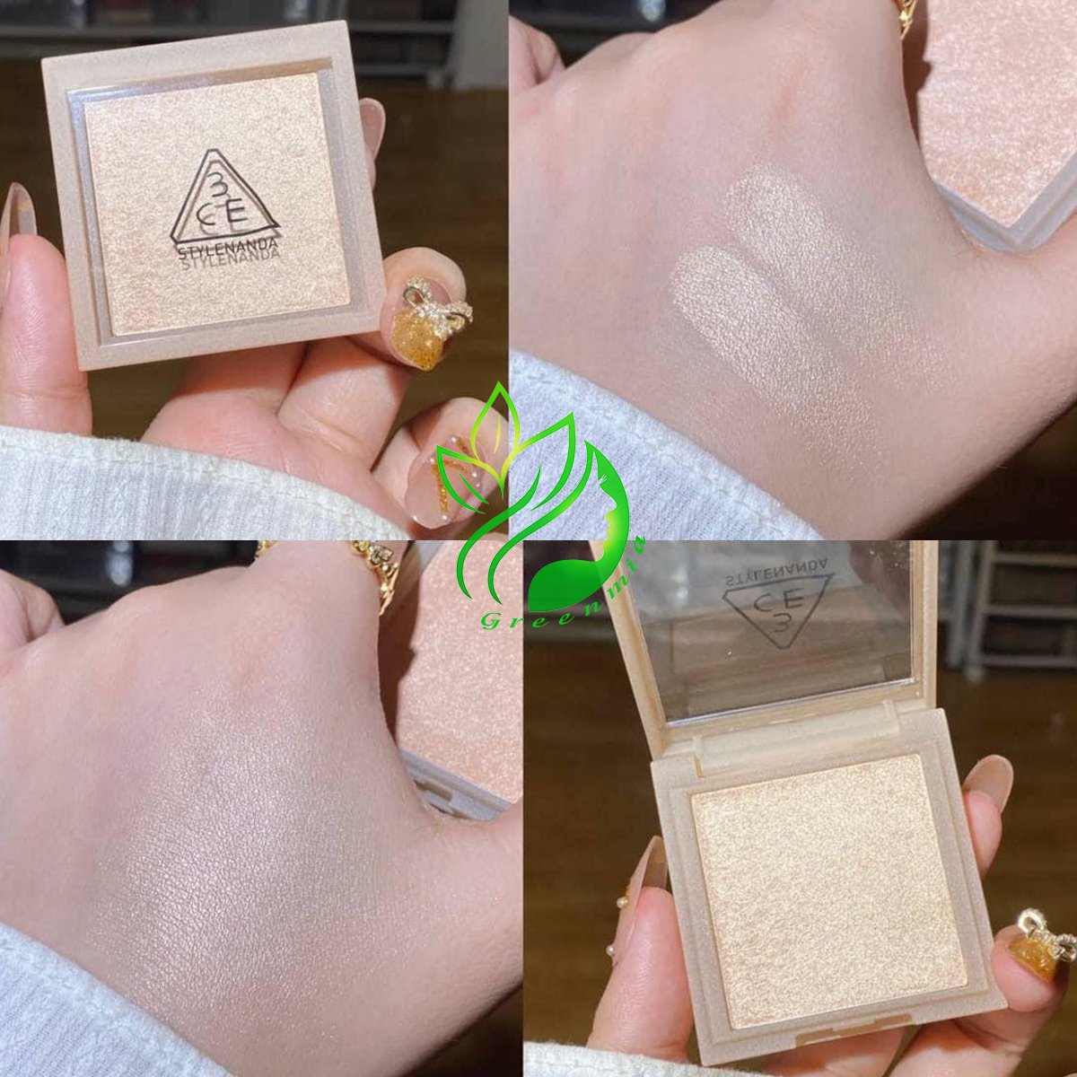 Phấn Bắt Sáng 3CE FACE HIGHLIGHTER Hộp Vuông 4,8g [CHECK HIDDEN TAG]