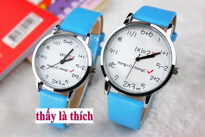 Combo 2 chiếc đồng hồ mặt số toán học